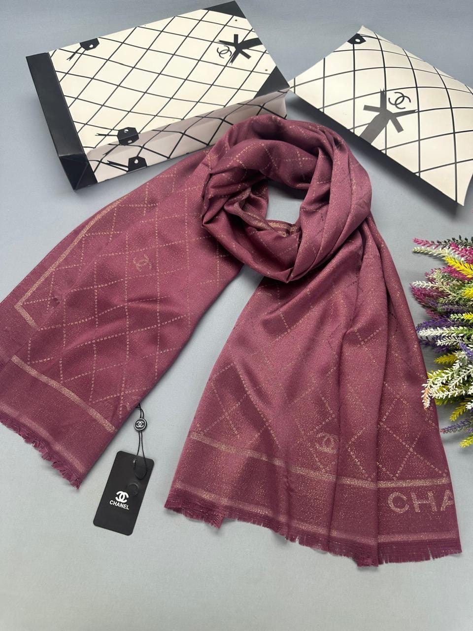 палантин теплый,шарфы и платки,палантин chanel,палантин женские,палантин