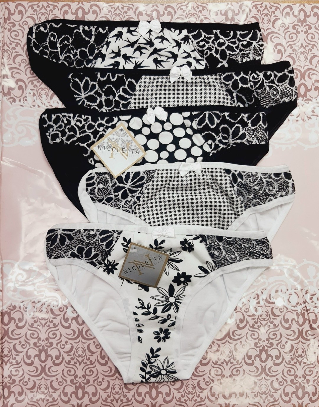 комплект трусов слипы nicoletta,комплект трусов женские,трусы женские набор,трусы женские хлопок турция,трусы женские nicoletta