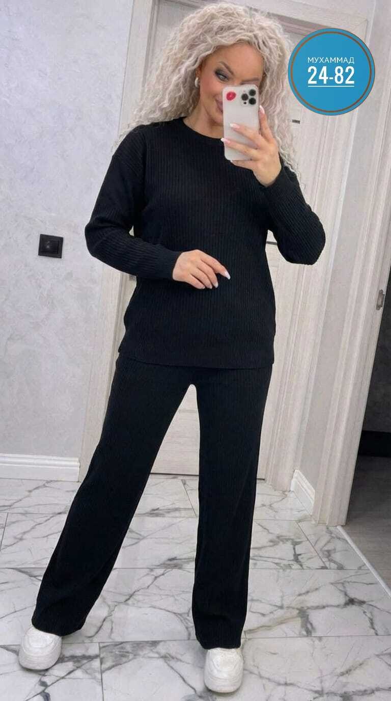 вязаный костюм с брюками палаццо,костюм женский,вязаный брючный костюм,костюм двойка кашемир,трикотажный костюм