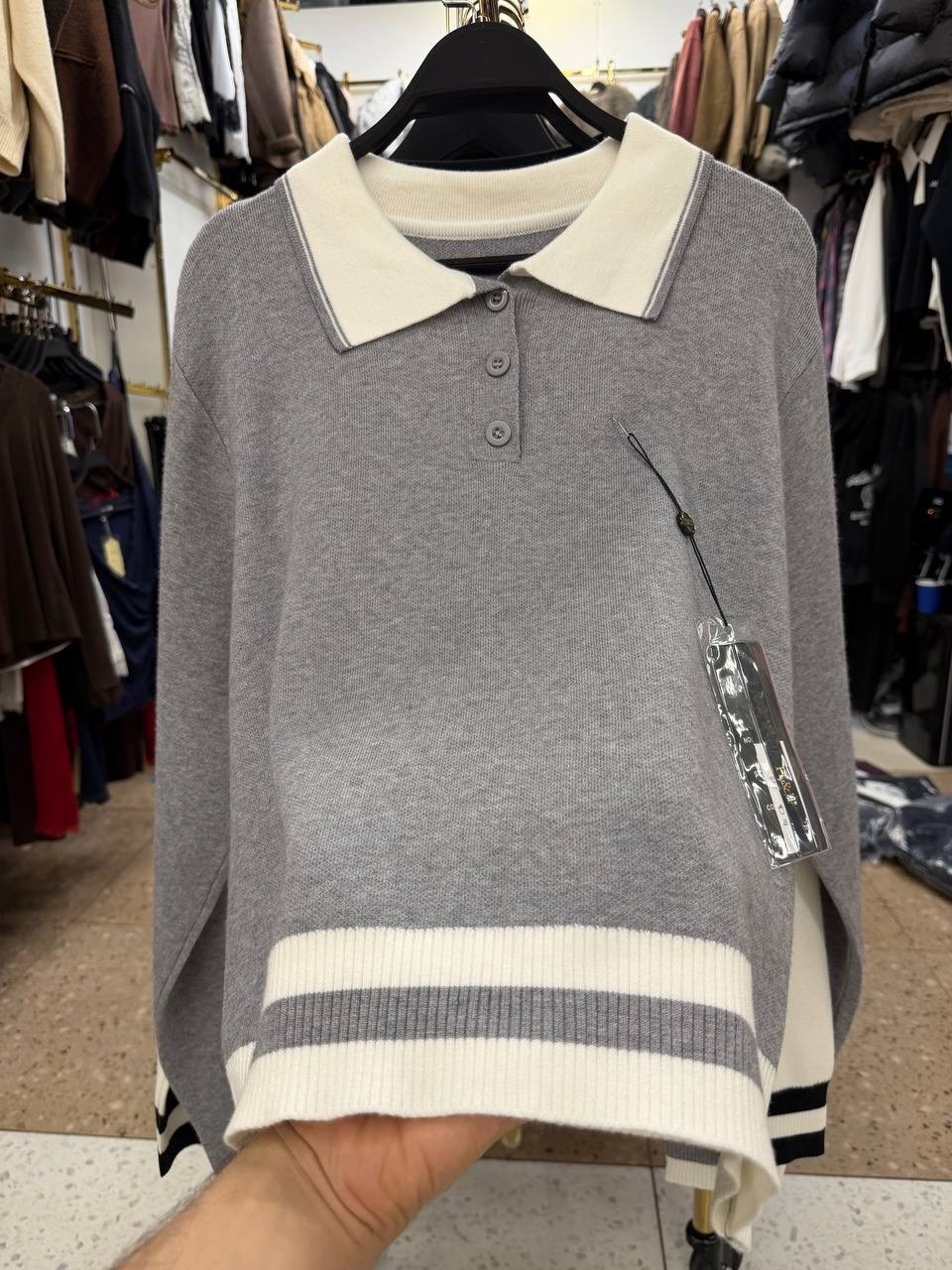 женская кофта,трикотажный свитер,женский модный тонкий вязаный свитер с воротником-поло,свитер поло женский,свитер поло