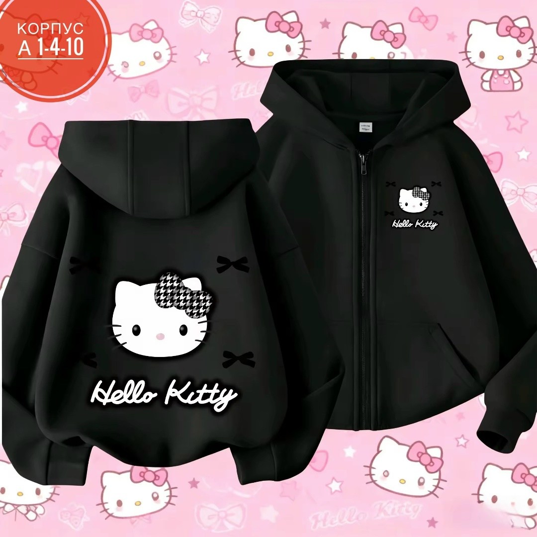 одежда толстовка,толстовка с капюшоном для девочек,детская толстовка с капюшоном hello kitty,толстовка с капюшоном,модная толстовка