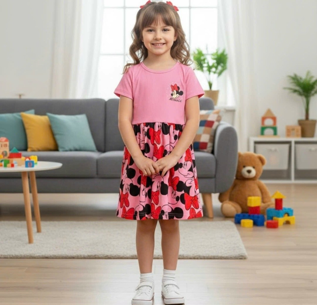 платье для девочек,летнее платье для девочек,платье минни маус,платье для девочки с принтом,платье детская