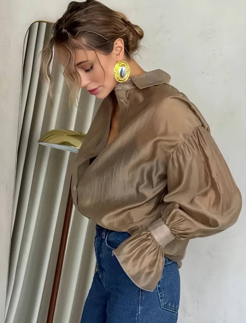 свободная блузка,женская рубашка,прозрачная рубашка,рубашка блузка,рубашка с длинными рукавами