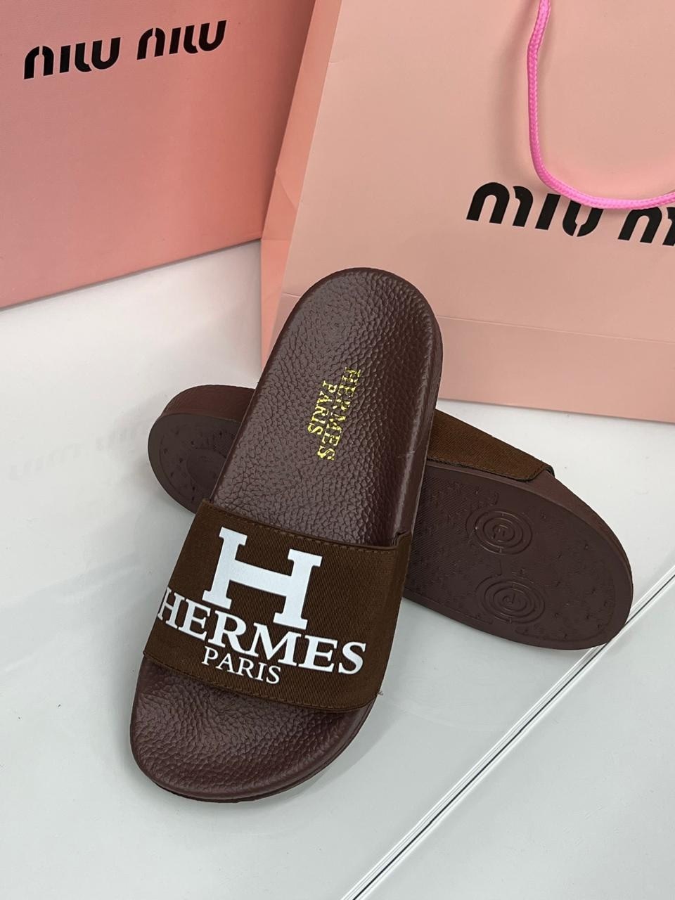женские кожаные шлепки hermes oran коричневые,шлепки hermes oran,шлепки хермес оран оригинал,шлепки hermes женские,шлепки hermes