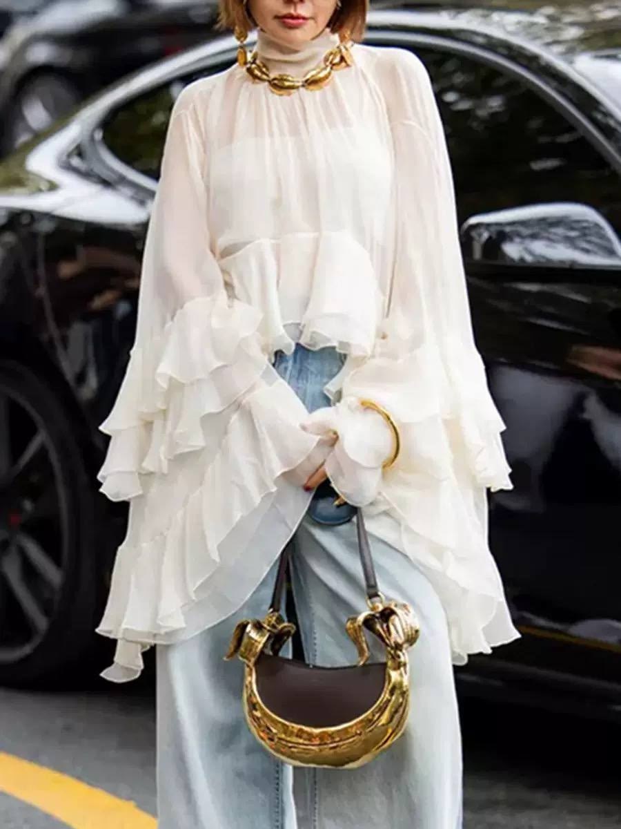 элегантная блузка,прозрачная блузка,блузка в стиле бохо,блузка для женщин,блузка с оборками