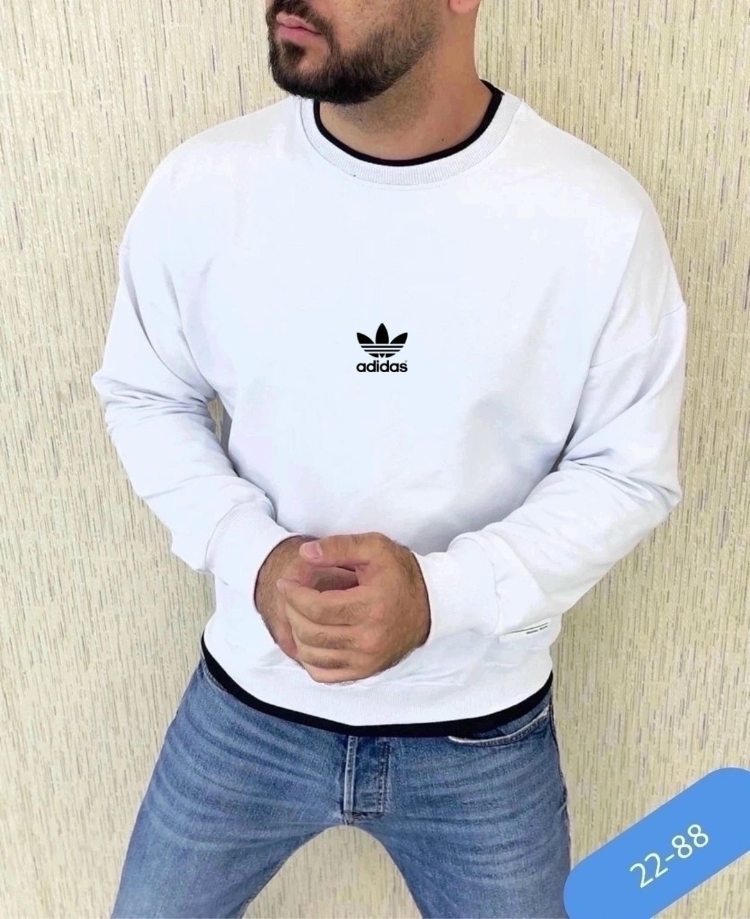 свитшот мужской adidas,свитшот мужская,свитшот повседневный,свитшот адидас белый мужской,кофта толстовка