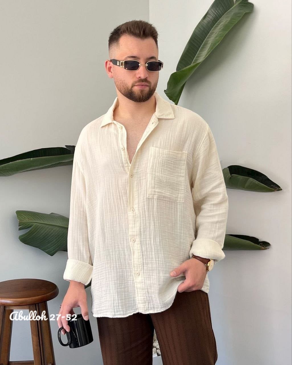 рубашка для мужчин муслим,мужская рубашка из муслина,мужская муслиновая рубашка,рубашка мужская,рубашка из муслина