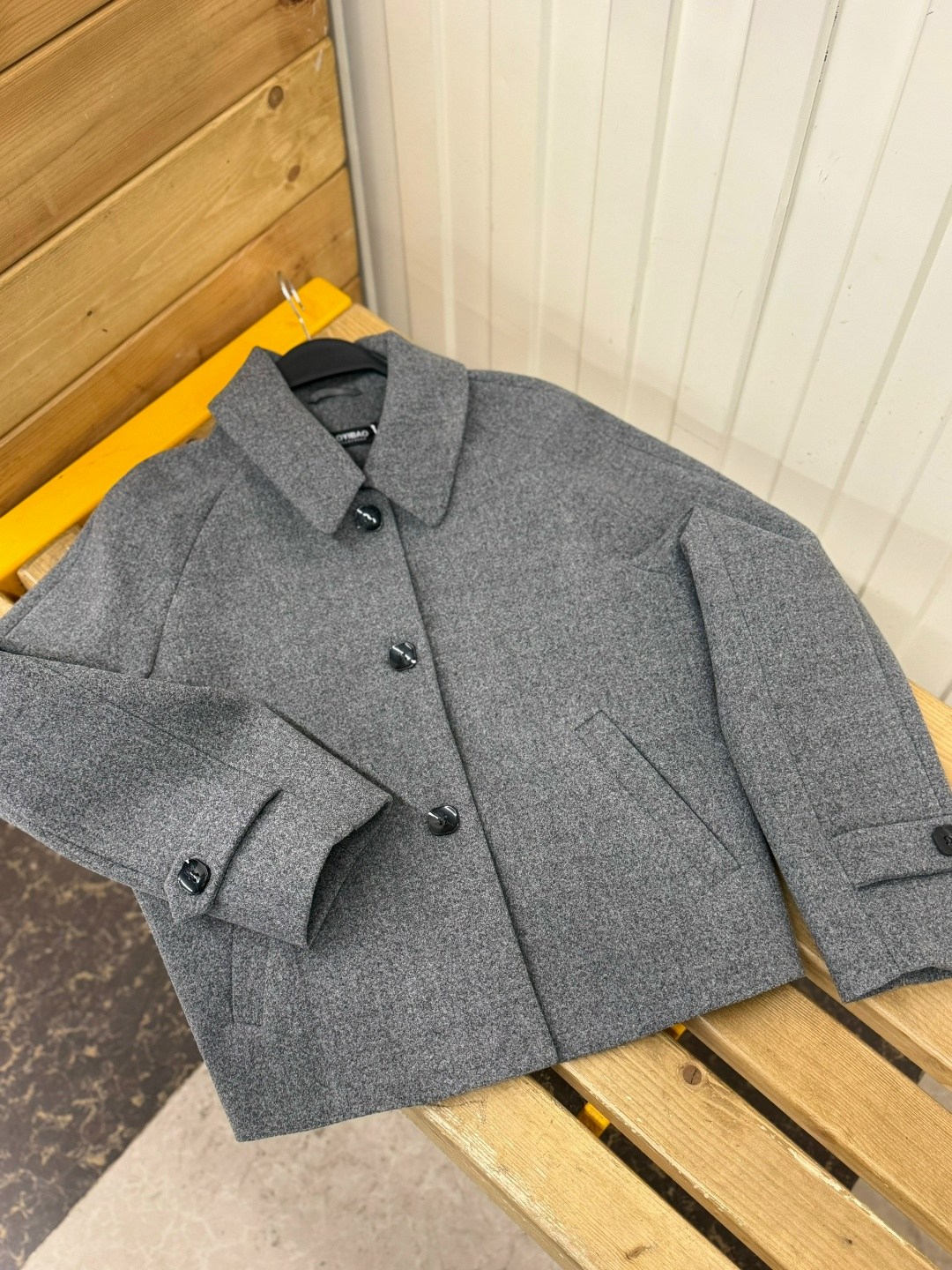 studio tomboy шерстяной пиджак коричневый,шерстяное пальто,короткие пальто,короткое шерстяное пальто,женское пальто