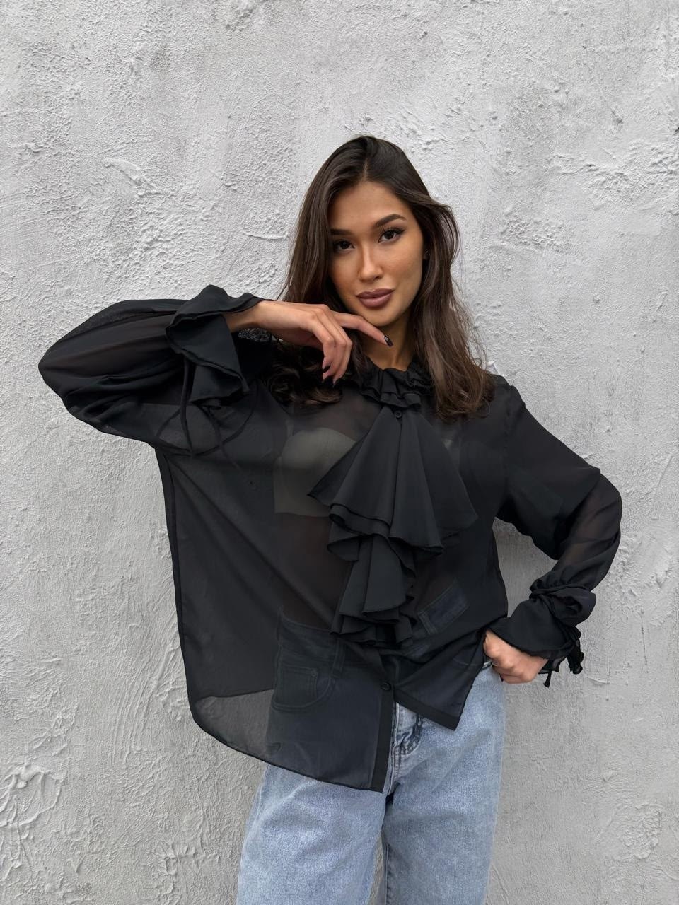 блузка с оборками,шифоновая блузка,блуза,блузка женская,блуза женская