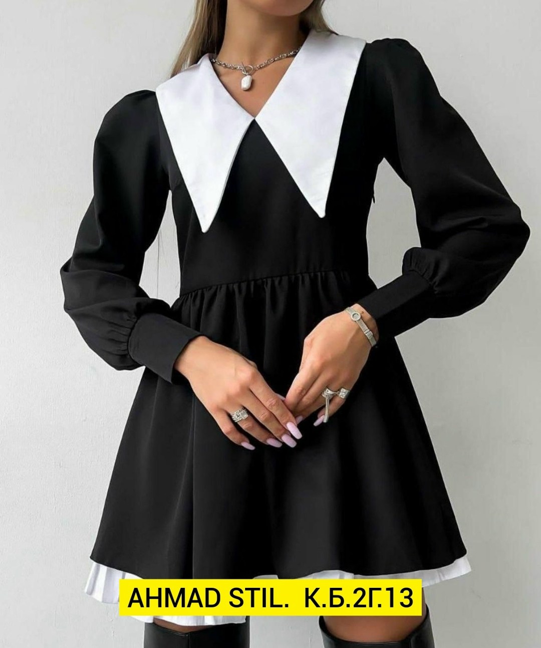 черное платье с белым воротником,платье с белым воротником,чёрное платье с воротником,женское платье с белым воротником,платья 2026