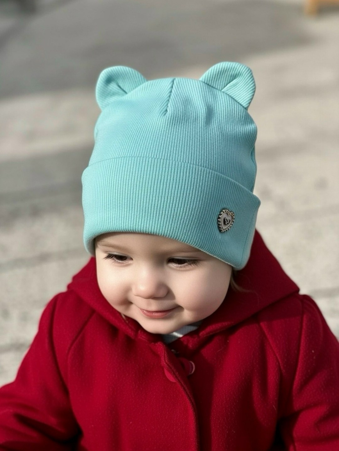 шапочка для новорожденного,детская шапка из кашкорсе с ушками,шапочка для малыша,шапка для малыша,шапка для новорожденного