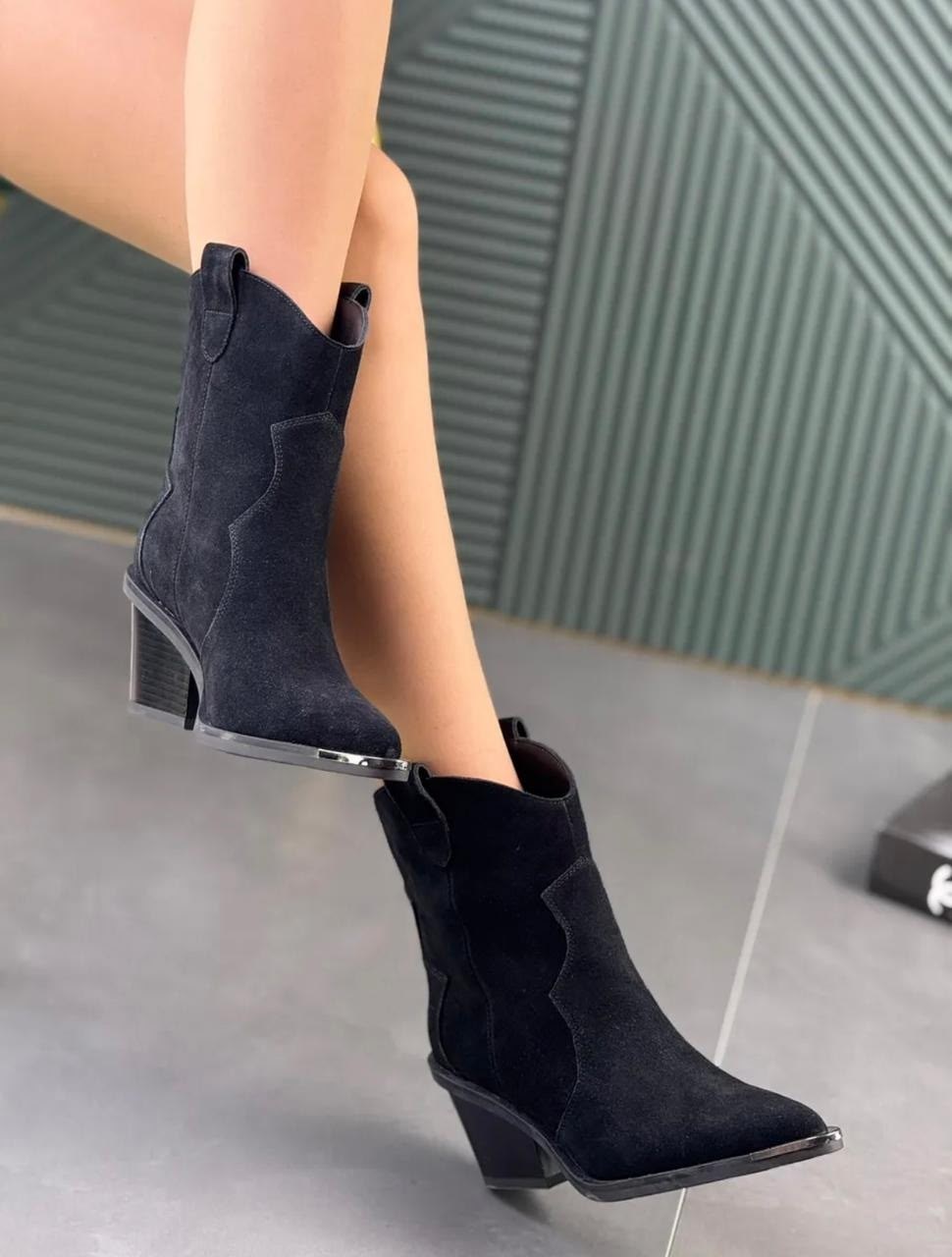 , женская,женские ботинки казаки черная замша демисезонные,ботильоны классические женские,полусапоги женские