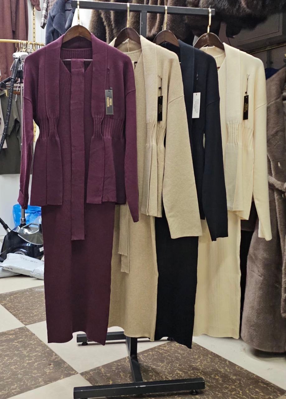 костюм из премиального кашемира,женский костюмчик,трикотажный костюм двойка с юбкой теплый ms.i,костюм с жакетом и юбкой,костюм женский