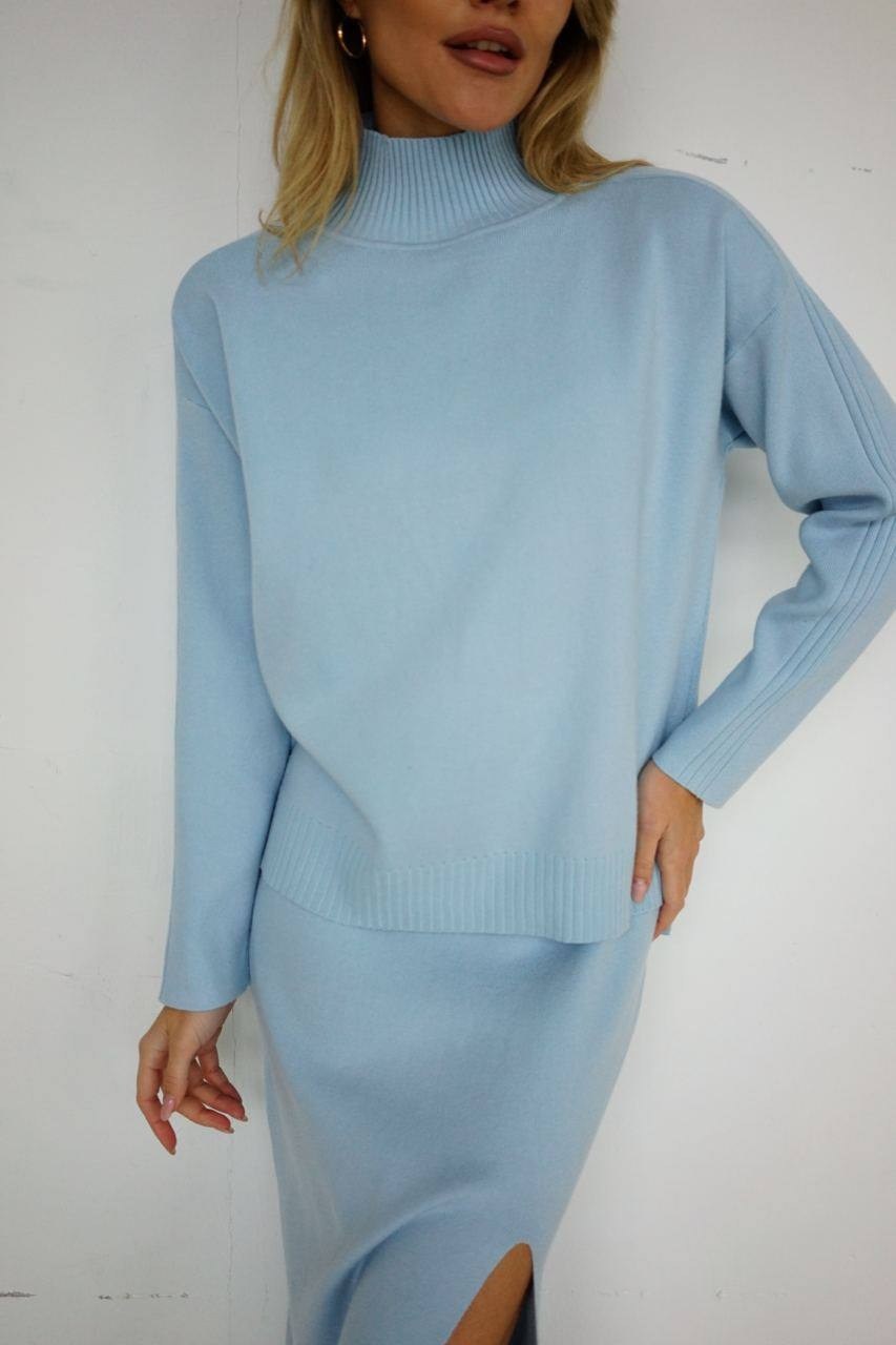 костюм с юбкой,тёплый женский трикотажный костюм с юбкой,кашемировый костюм с юбкой,трикотажный костюм с юбкой миди,костюм с юбкой теплый трикотажный mici oha 261895736