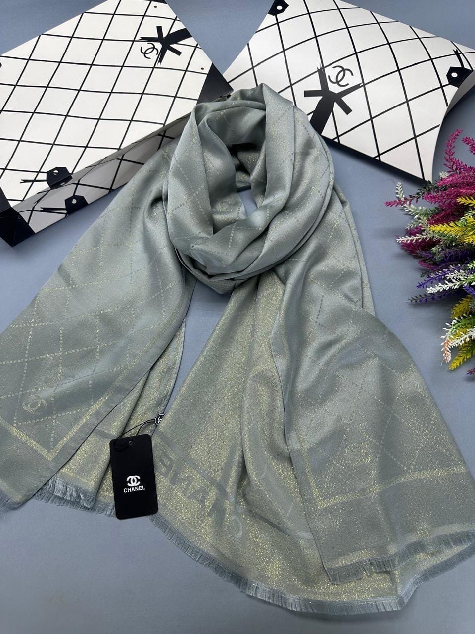 палантин теплый,шарфы и платки,палантин chanel,палантин женские,палантин