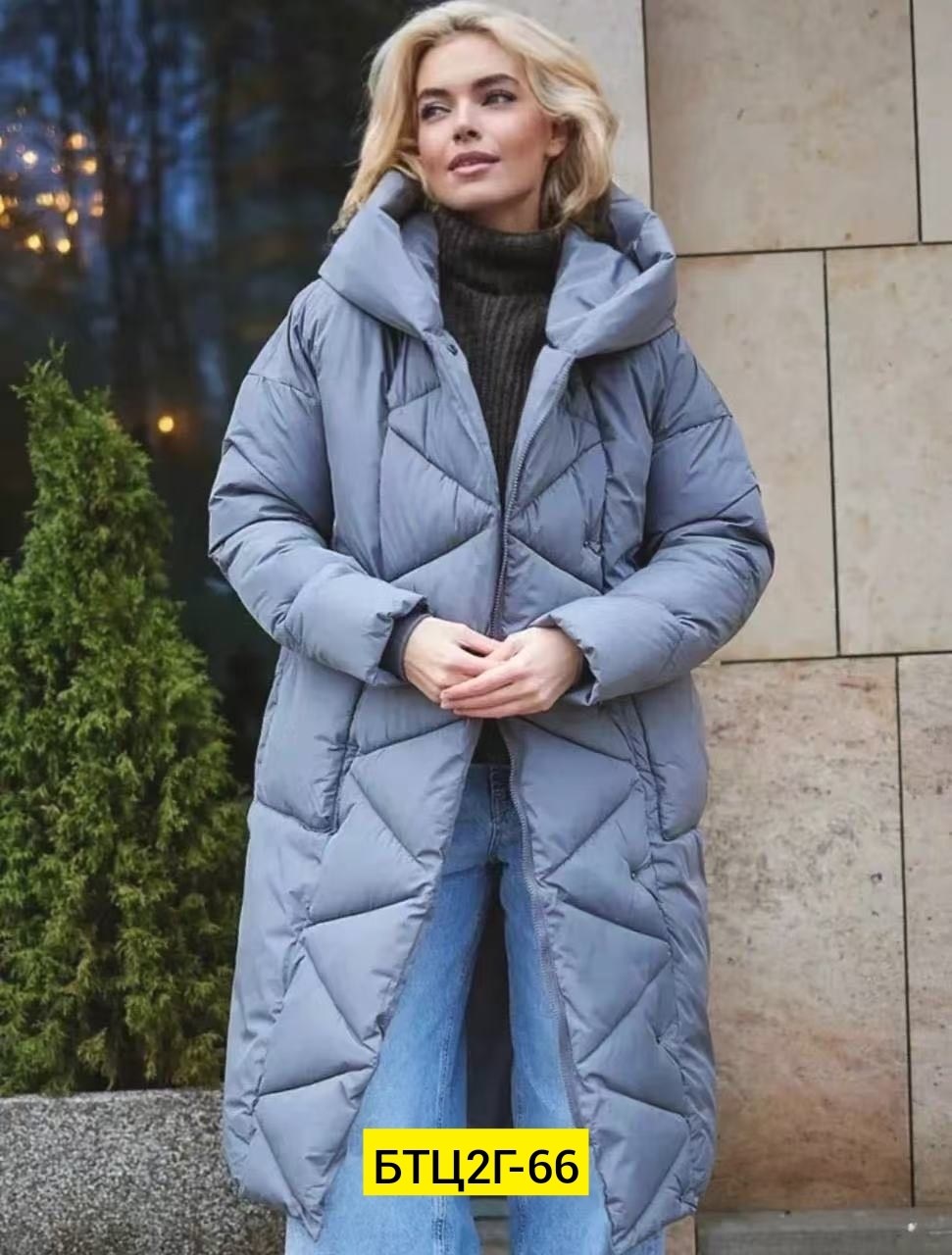 пуховик зимний длинный с капюшон,женская куртка, куртки,пуховики женские,пуховик зимний длинный с капюшоном swoya wear цвет серый