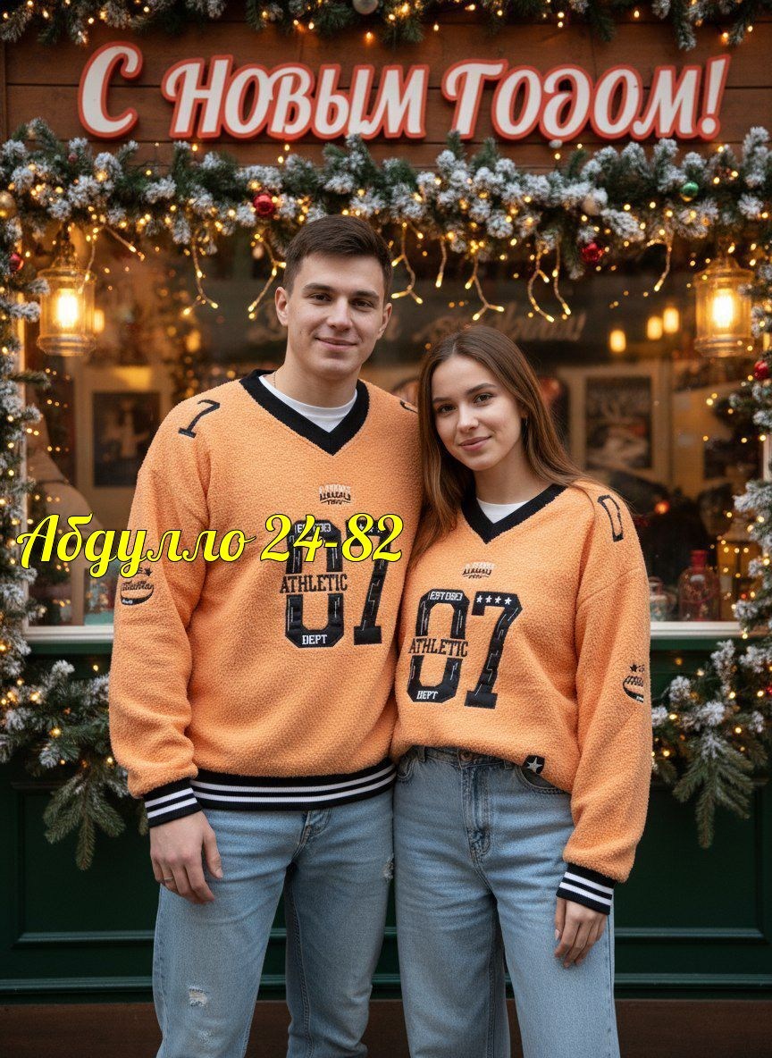 свитшот парный,парные толстовки,свитшот толстовка,новогодний свитшот,свитер оверсайз