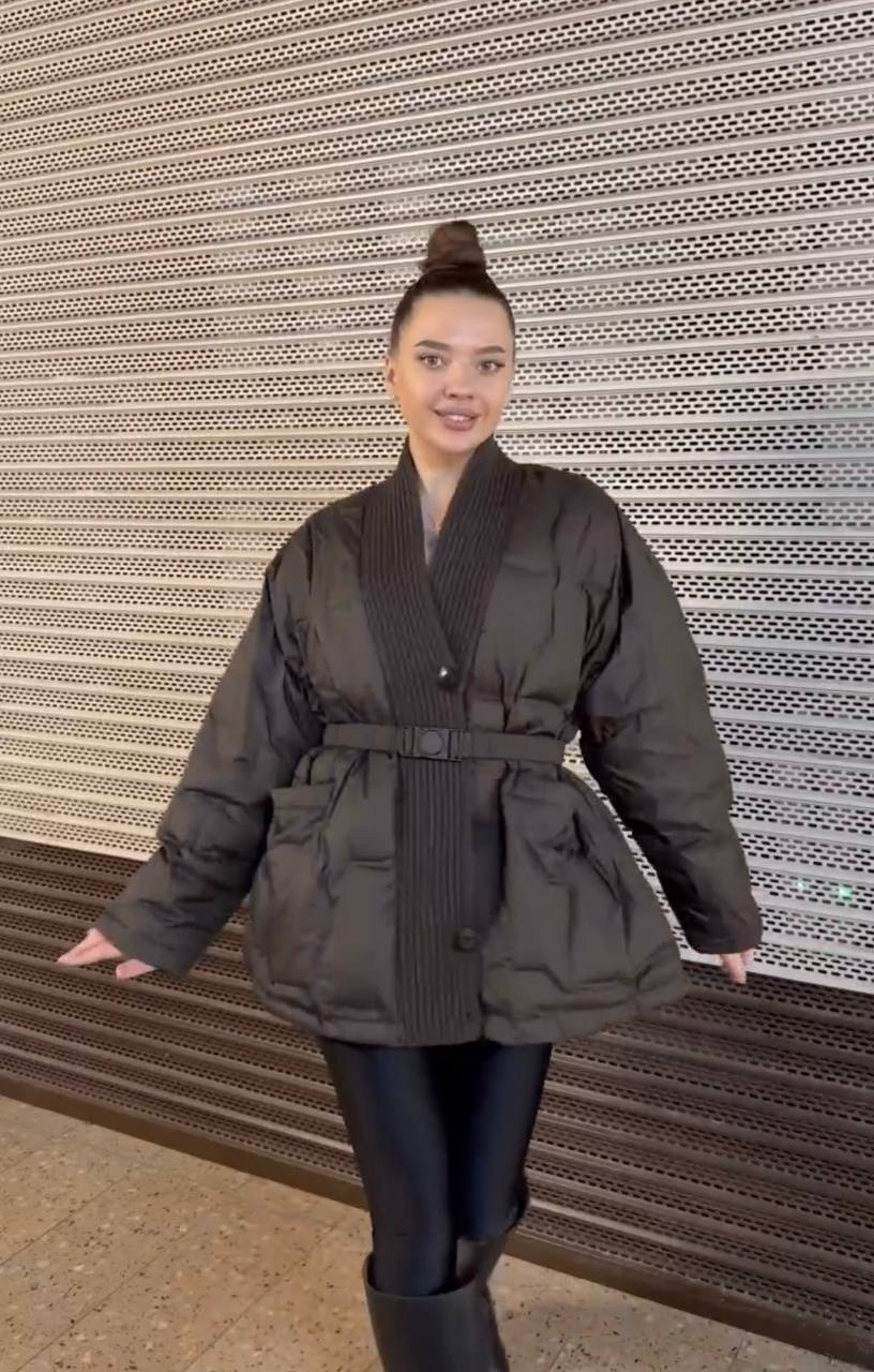 пуховик повседневный,куртка женская,двухсторонняя куртка,стеганая куртка,куртка