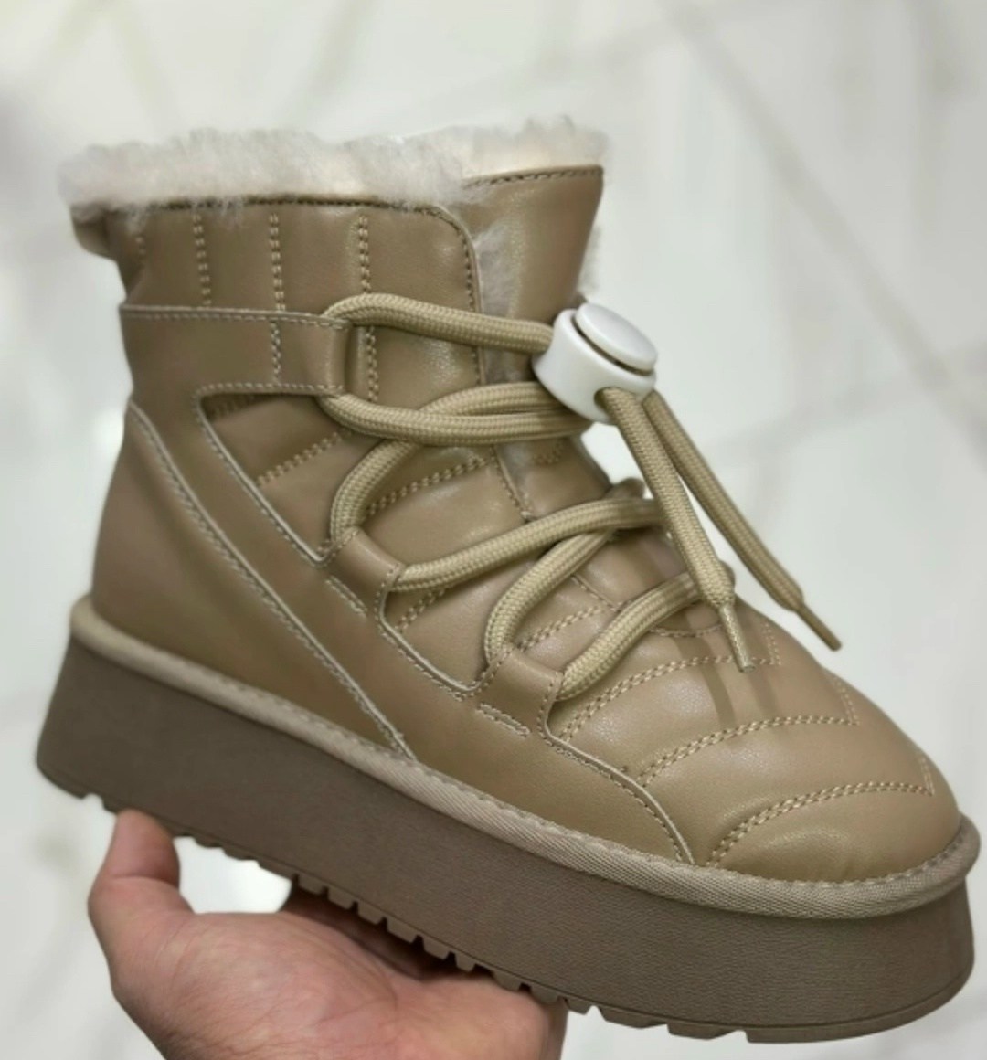 ,дутики непромокаемые зимние на платформе birkabrand цвет светло-бежевый,женские дутики,дутики зимние на платформе yourbox цвет светло-бежевый,дутики женские зимние