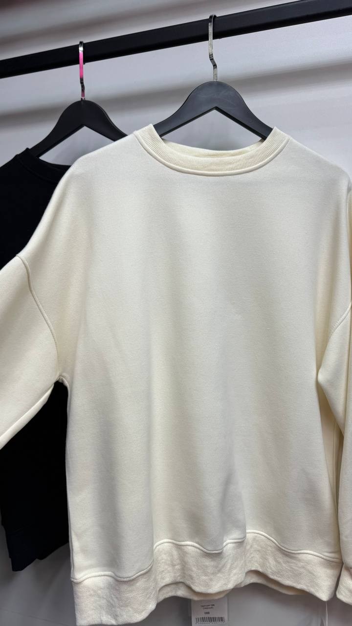 свитшот женская,свитшот базовый оверсайз,свитшот женский с длинным рукавом,толстовка оверсайз,бежевый свитшот