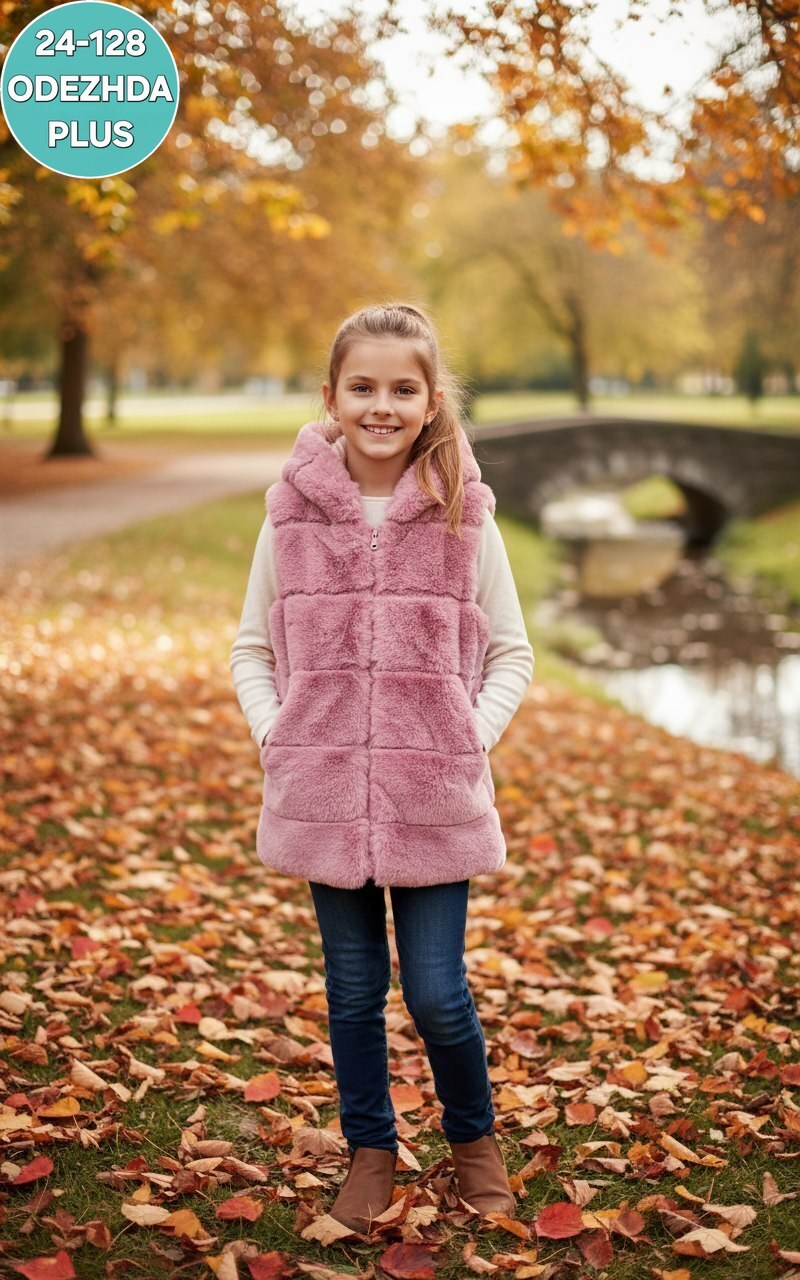 меховая жилетка для девочки,жилет детский меховой,жилет детский,меховая жилет,детская жилетка