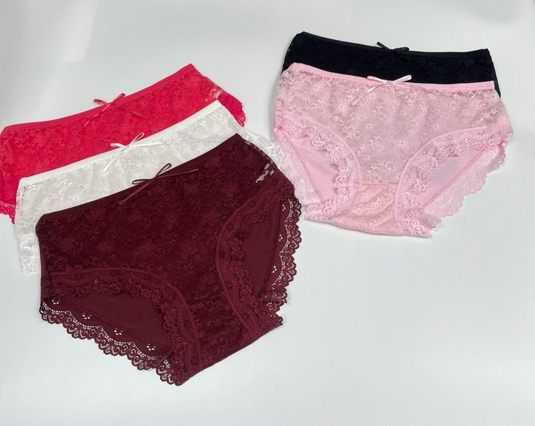 трусы женские набор хлопок 5шт нижнее белье кружева слипы,трусы женские 5 шт,комплект трусов женские,комплект трусов слипы кружевные большие,женские трусы