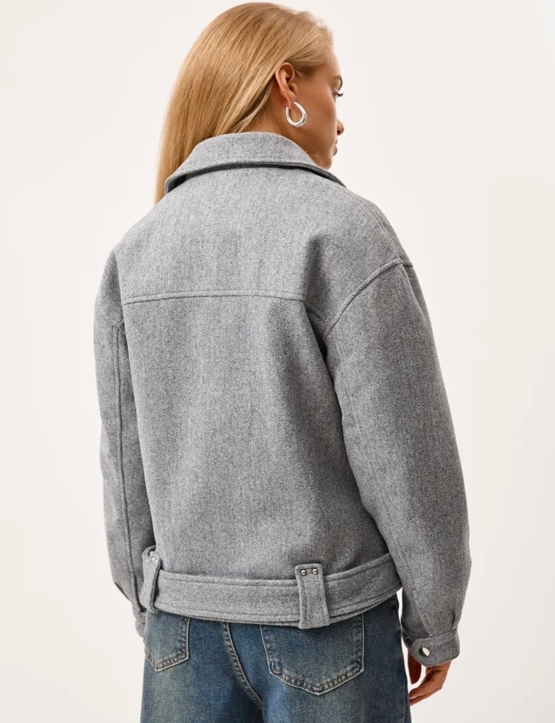 куртка из пальтовой ткани серая,куртка из пальтовой ткани,полупальто-косуха из драповой ткани цвет: серый,куртка из пальтовой ткани fly,куртка из пальтовой ткани серая fly-style