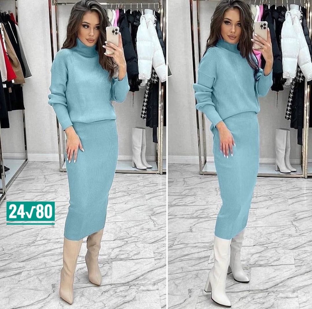 женский костюм двойка ткань лапша,костюм с юбкой трикотажный теплый,женский костюм двойка,костюм двойка лапша,теплый костюм с юбкой