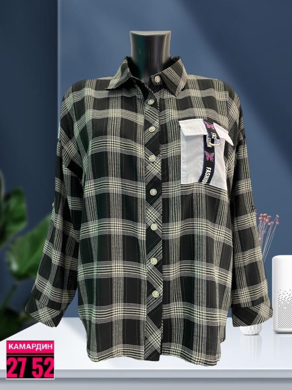рубашка женская в клетку,рубашка женская,рубашка женская оверсайз в клетку,стильная женская рубашка,рубашка