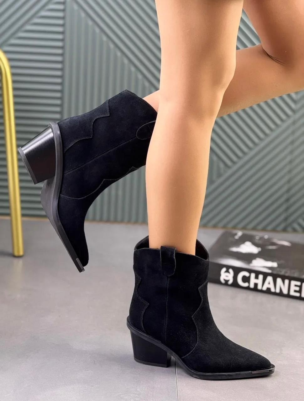 , женская,женские ботинки казаки черная замша демисезонные,ботильоны классические женские,полусапоги женские