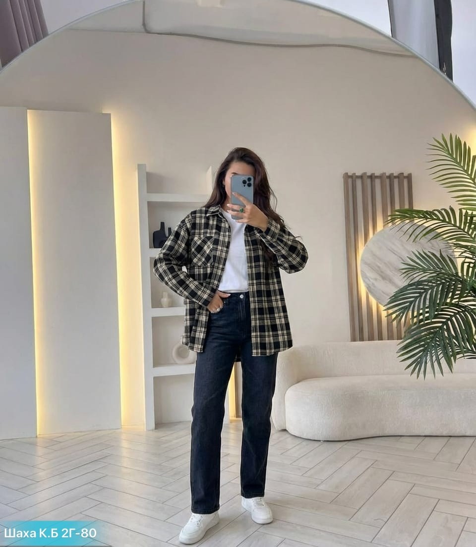рубашка женская в клетку,женская клетчатая рубашка,повседневная рубашка,клетчатая рубашка,рубашка оверсайз в клетку thirteen brand