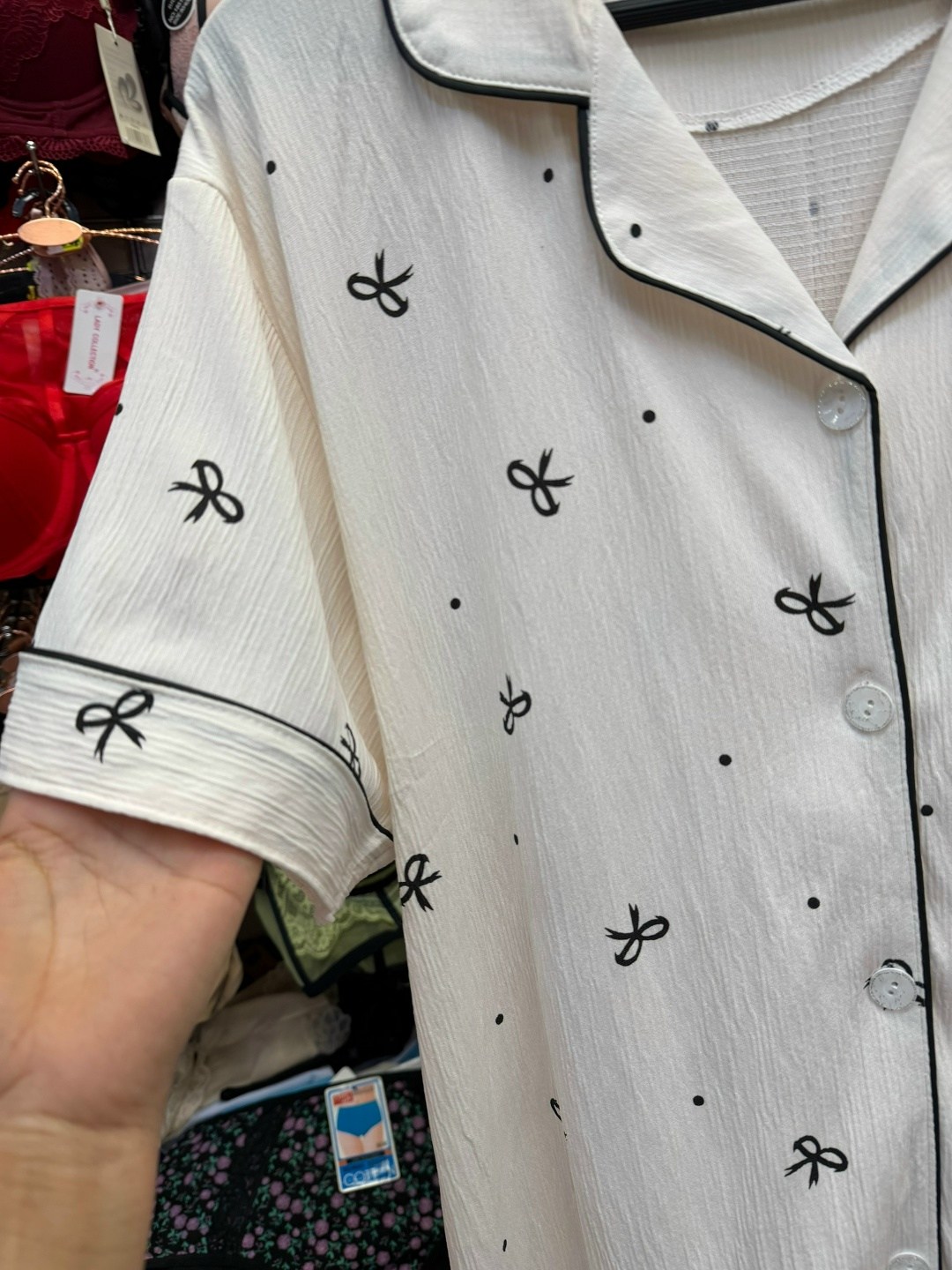 пижама муслиновая 3 в 1 с рубашкой шортами и штанами elmira_home,пижама женская,пижама женская с брюками m,l,xl,xxl,с сердечками,комплект пижама,пижама