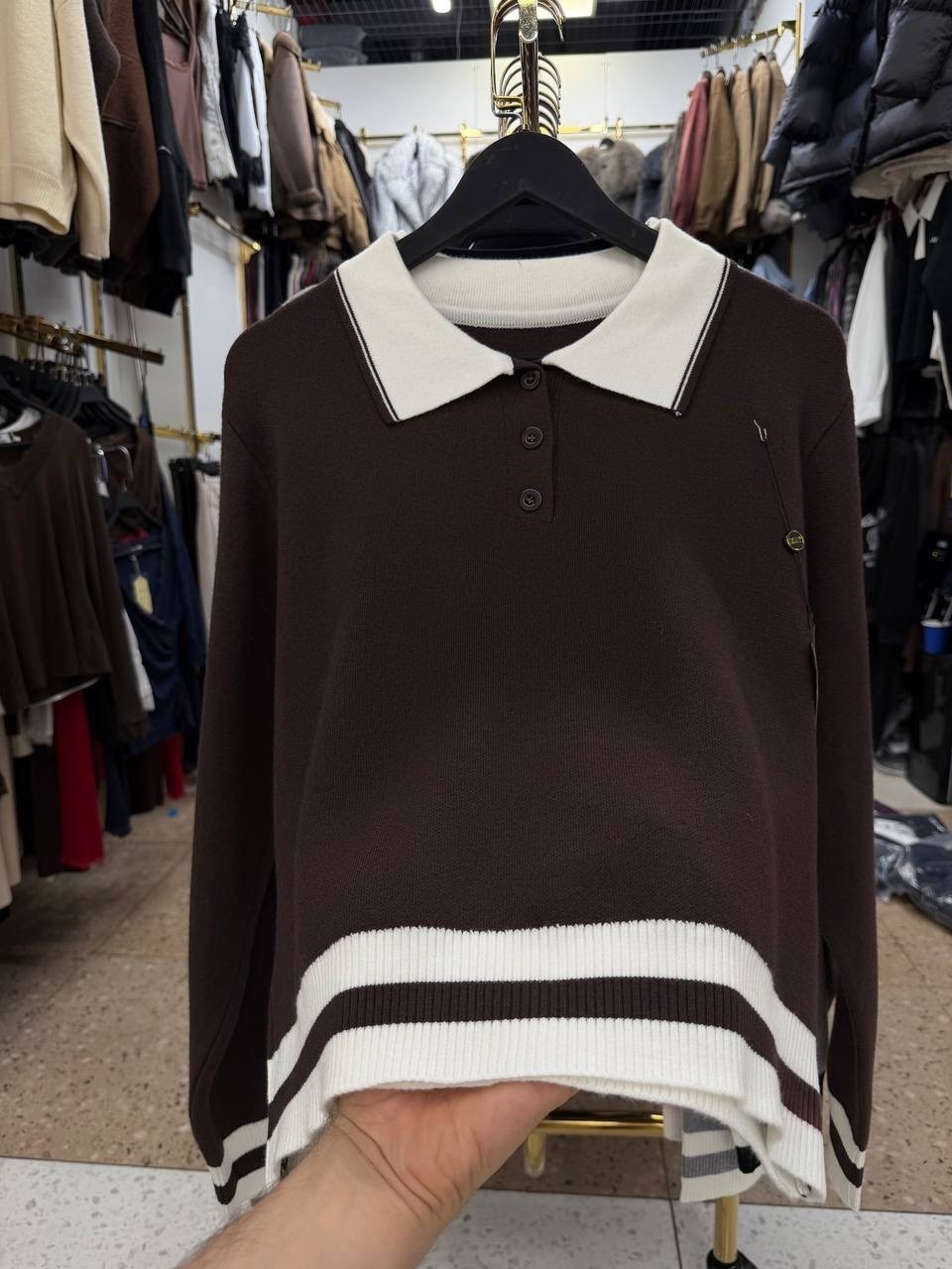 женская кофта,трикотажный свитер,женский модный тонкий вязаный свитер с воротником-поло,свитер поло женский,свитер поло