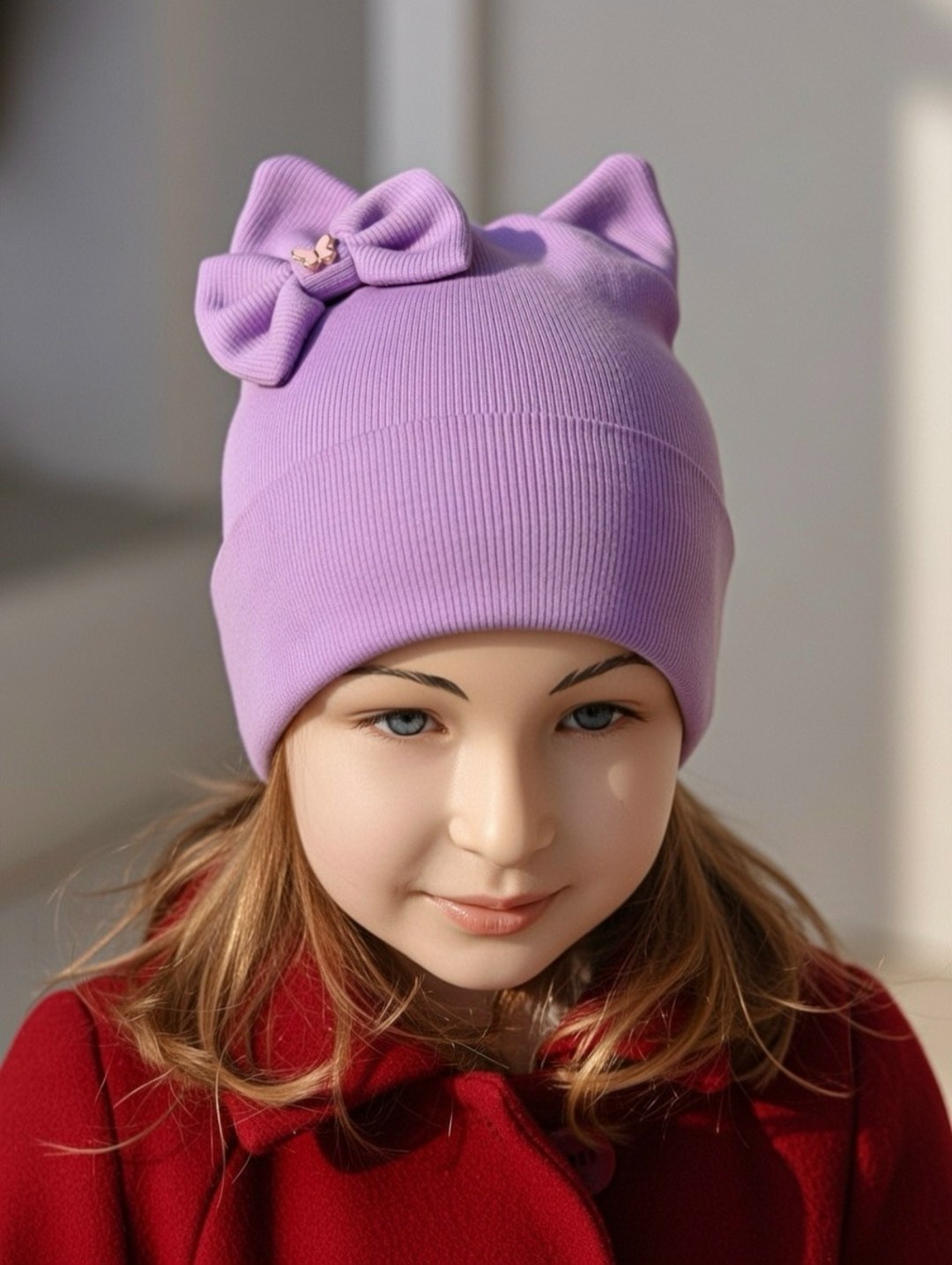шапка для девочек,детская шапочка,шапка детская с отворотом ушками,шапочка,трикотажная шапочка