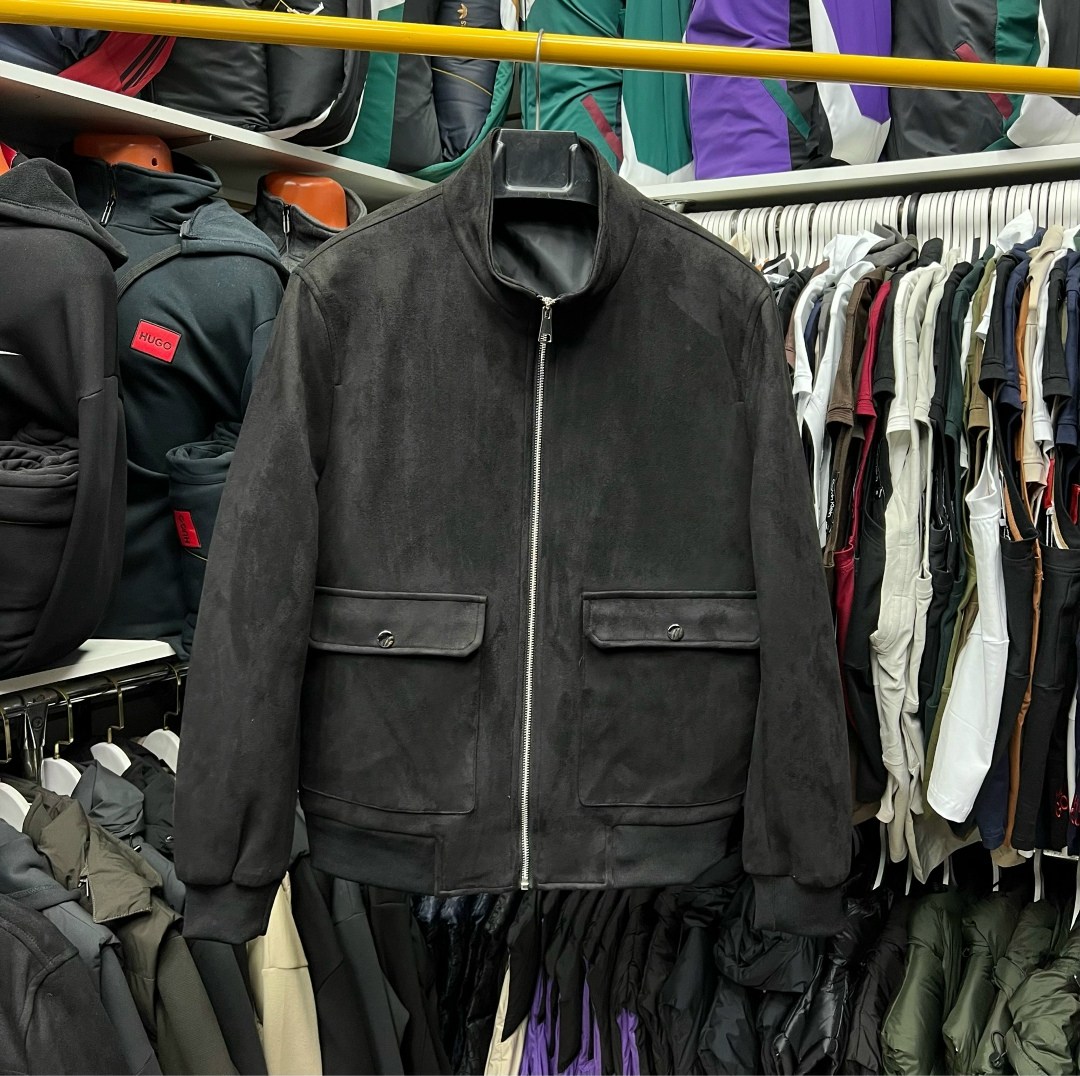 куртка замшевая мужская,замшевая куртка,куртка-бомбер ma1 bomber suede bolongaro trevor черный,мужская кожаная куртка,куртка из натуральной замши