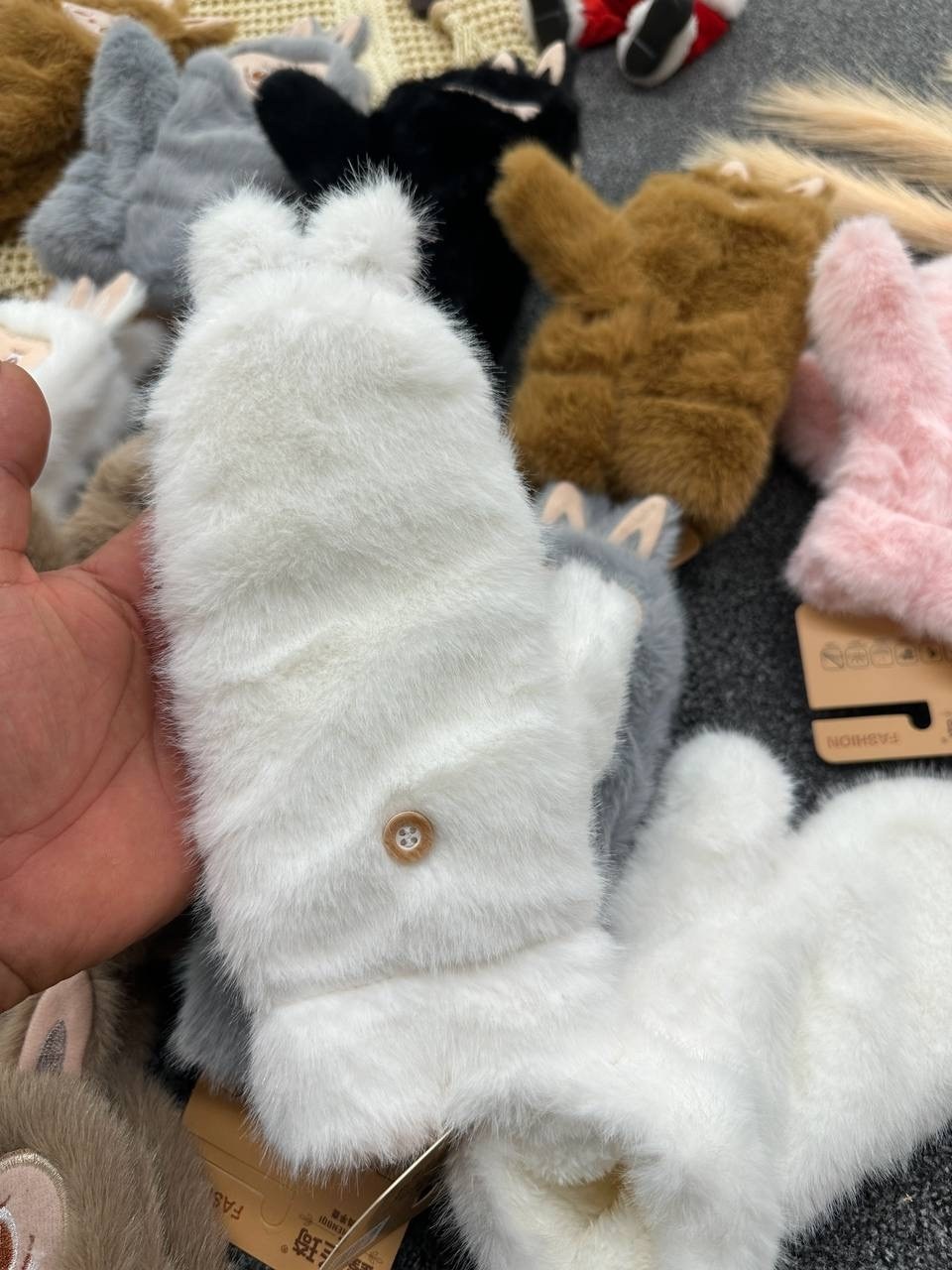 теплые перчатки,плюшевые варежки,перчатки и варежки,женские перчатки,меховые перчатки