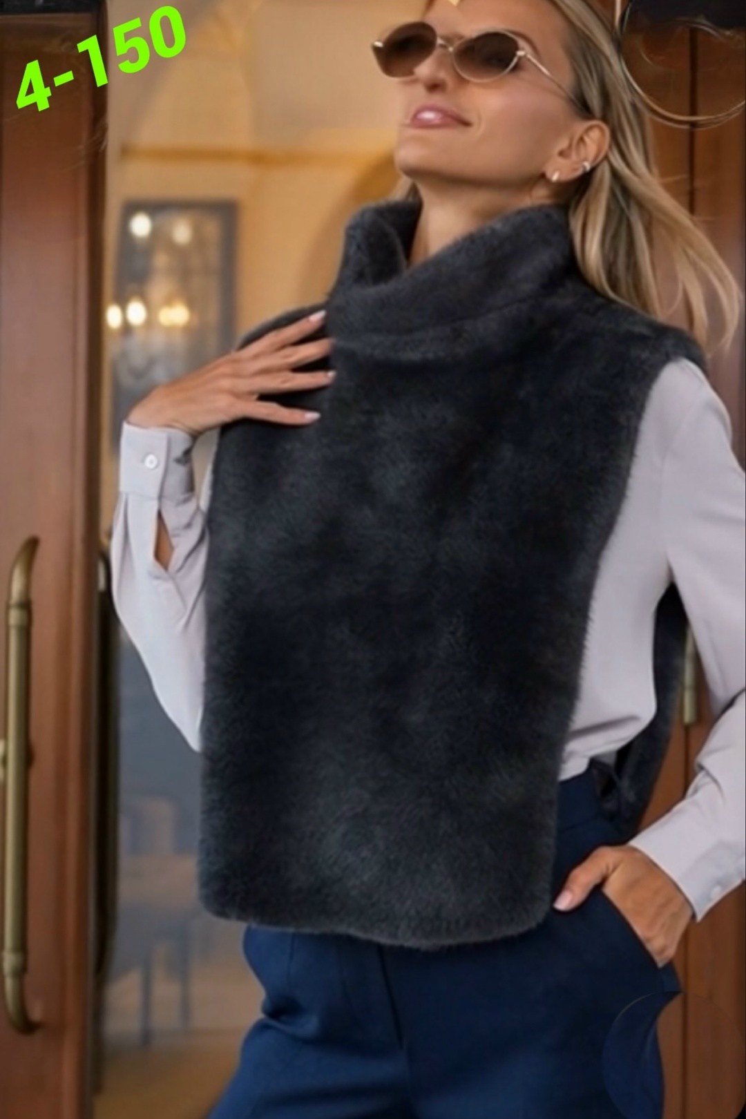 манишка меховая женская,женский меховой жилет,манишка меховая норка azules,меховая манишка,меховая жилетка