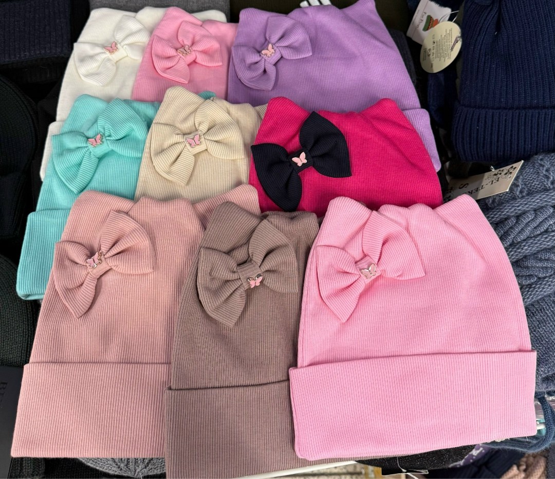 шапка для девочек,детская шапочка,шапка детская с отворотом ушками,шапочка,трикотажная шапочка