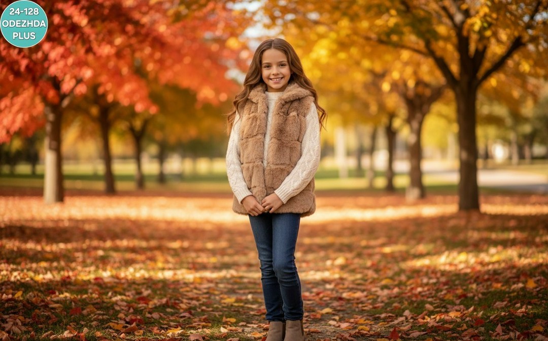 меховая жилетка для девочки,жилет детский меховой,жилет детский,меховая жилет,детская жилетка