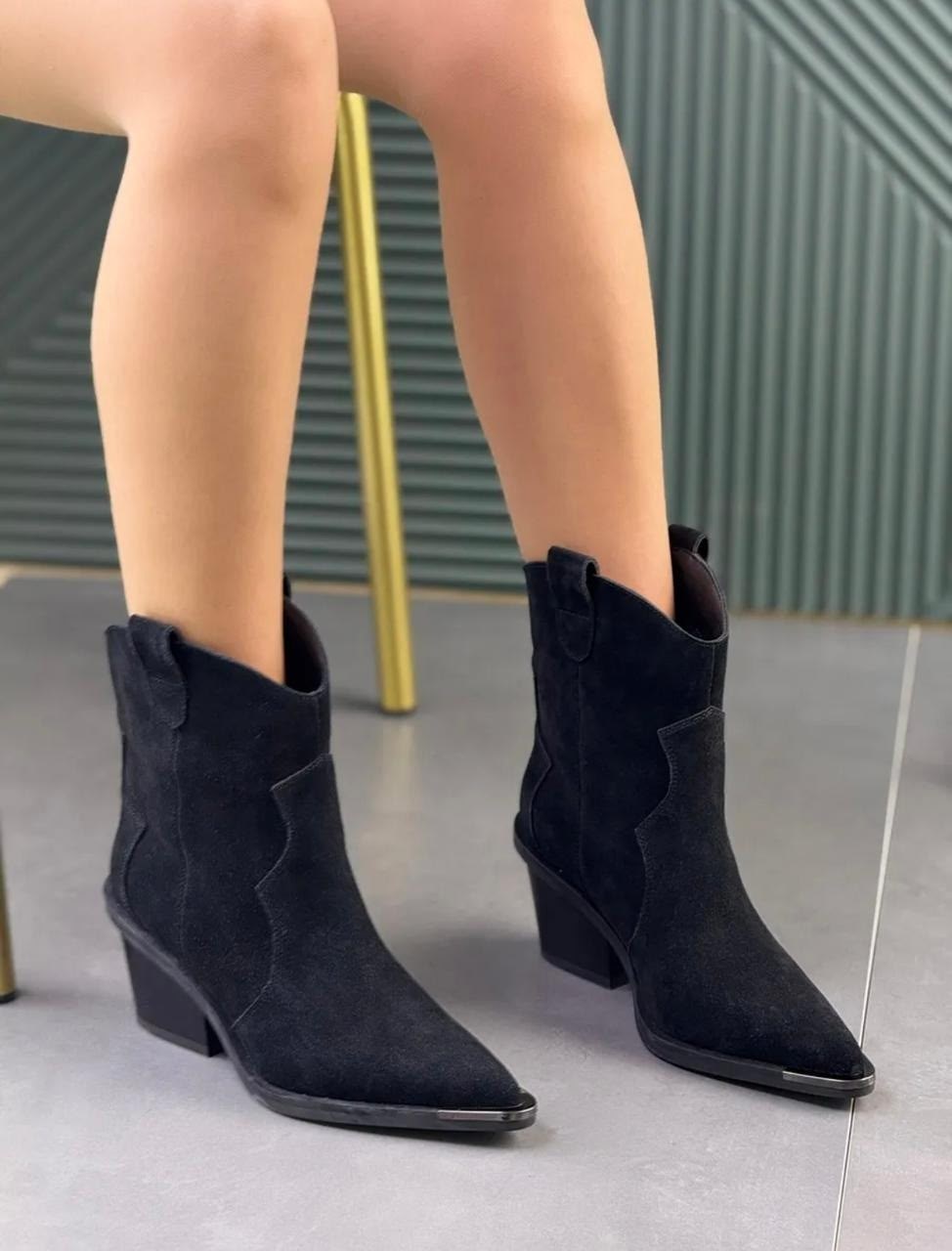 , женская,женские ботинки казаки черная замша демисезонные,ботильоны классические женские,полусапоги женские