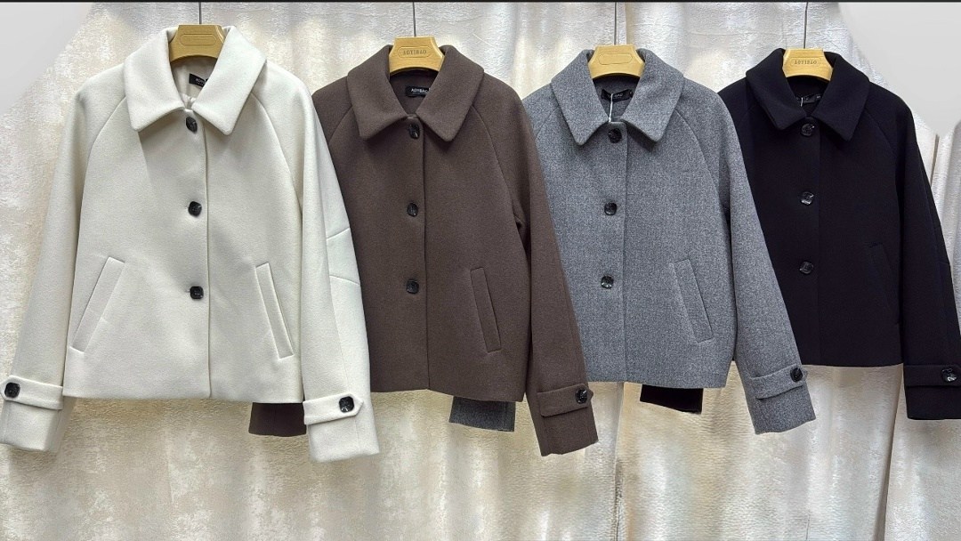 studio tomboy шерстяной пиджак коричневый,шерстяное пальто,короткие пальто,короткое шерстяное пальто,женское пальто