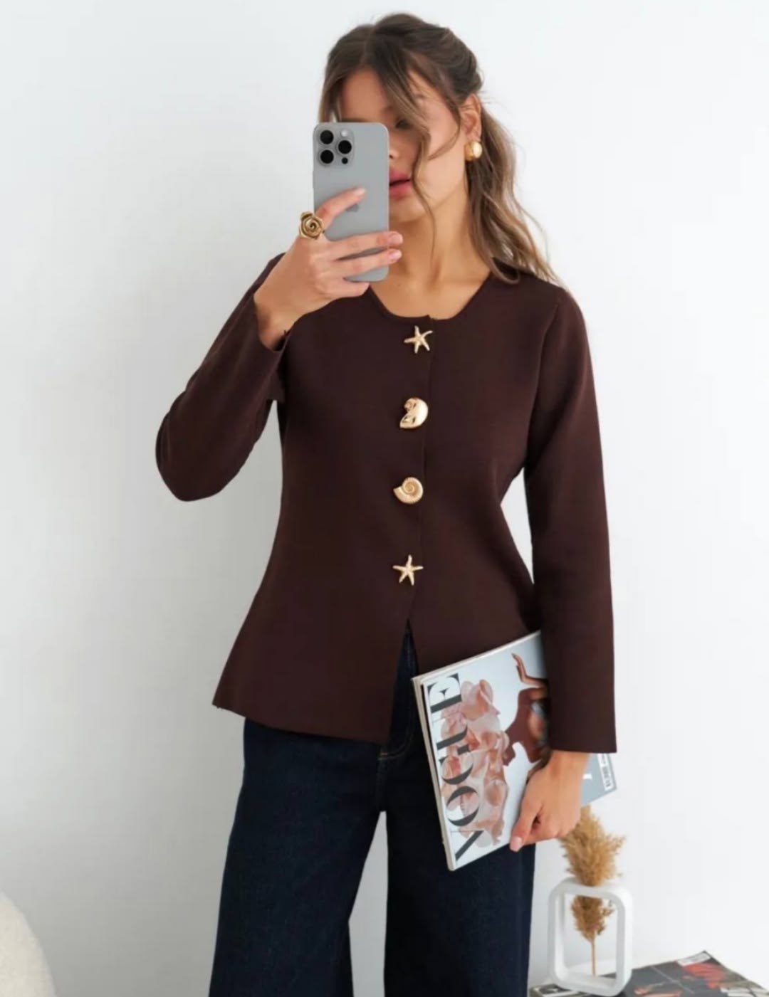 кардиган коричневый,кофта кардиган,кардиган на пуговицах,кардиган женский,кардиган приталенный