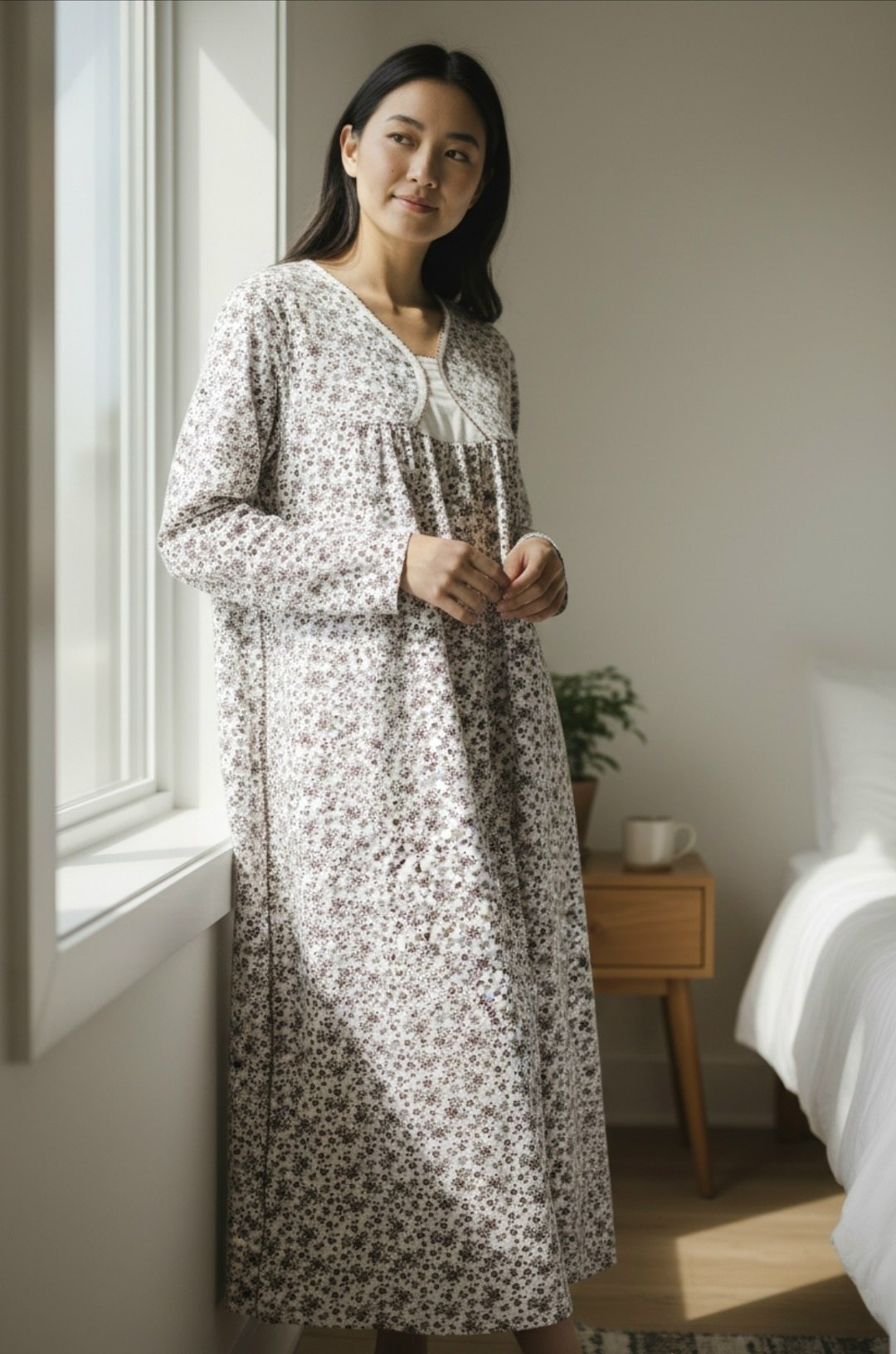 женская ночная сорочка,ночная сорочка,сорочка женская,сорочка ночная женская с длинным рукавом,ночная сорочка женская хлопок