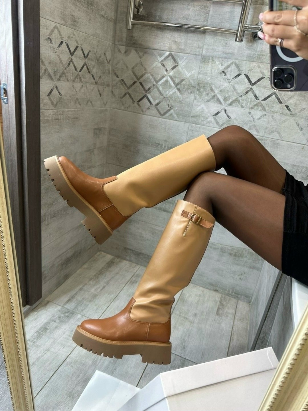 сапоги celine,женские сапоги,бежевые сапоги,сапоги из натуральная кожа,celine сапоги женские