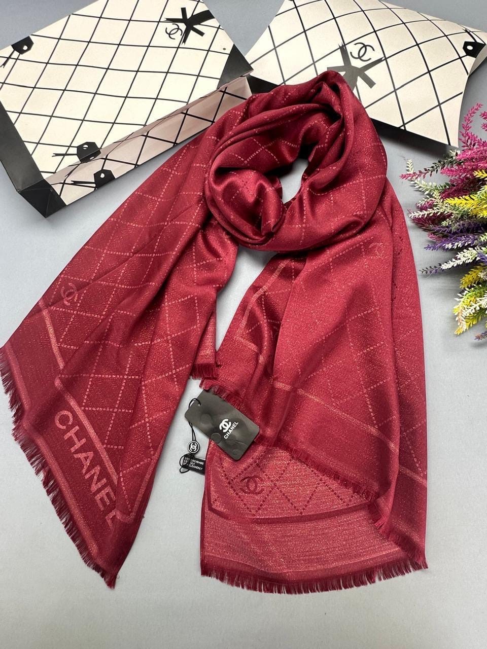 палантин теплый,шарфы и платки,палантин chanel,палантин женские,палантин