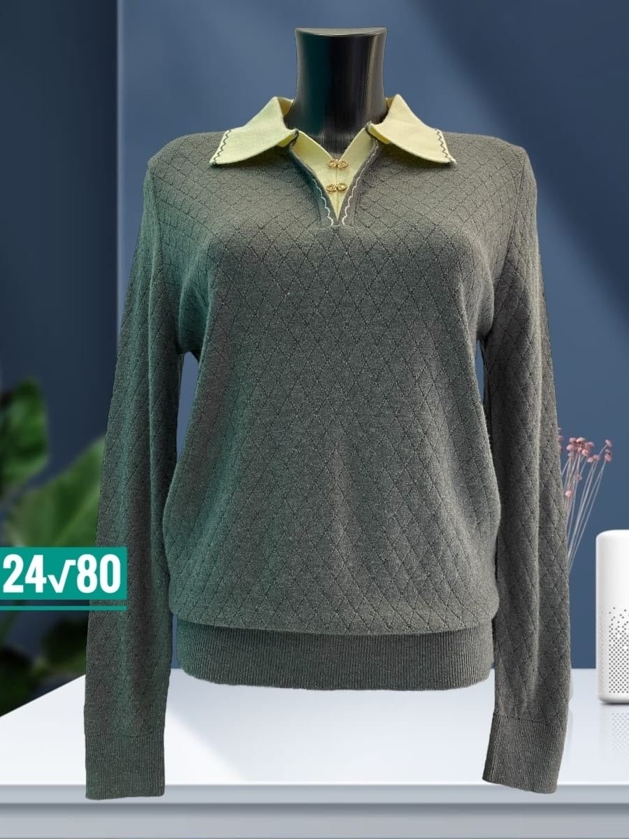 женский джемпер,кофта женская,свитер с воротником,женский трикотажный пуловер,свитер кофта