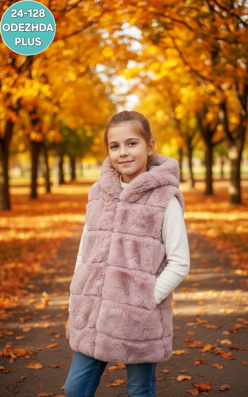меховая жилетка для девочки,жилет детский меховой,жилет детский,меховая жилет,детская жилетка