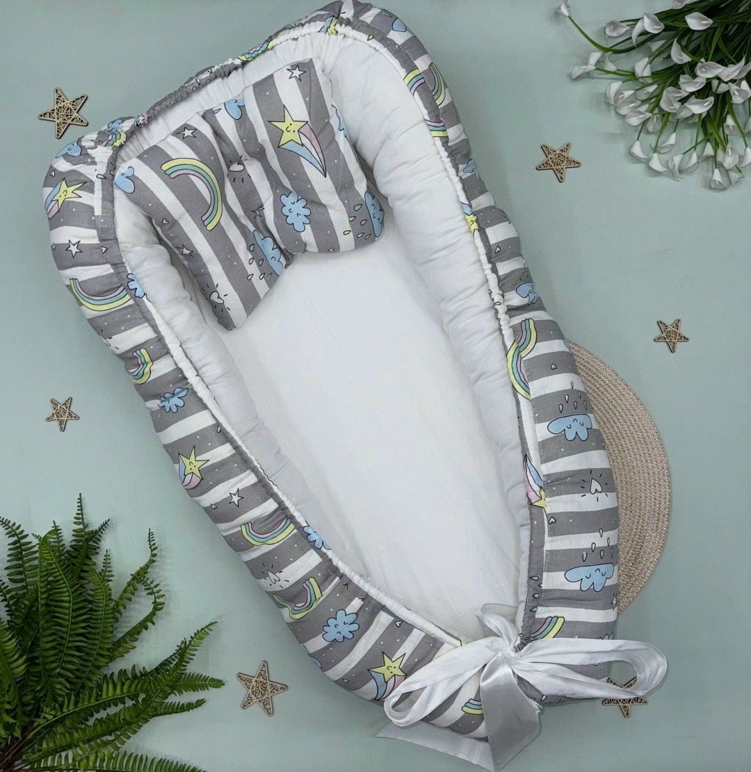 кокон гнездышко для новорожденного,гнездышко-кокон для новорожденных,кокон-гнездышко для новорожденных аистёнок,кокон гнездышко,perina кокон гнездышко