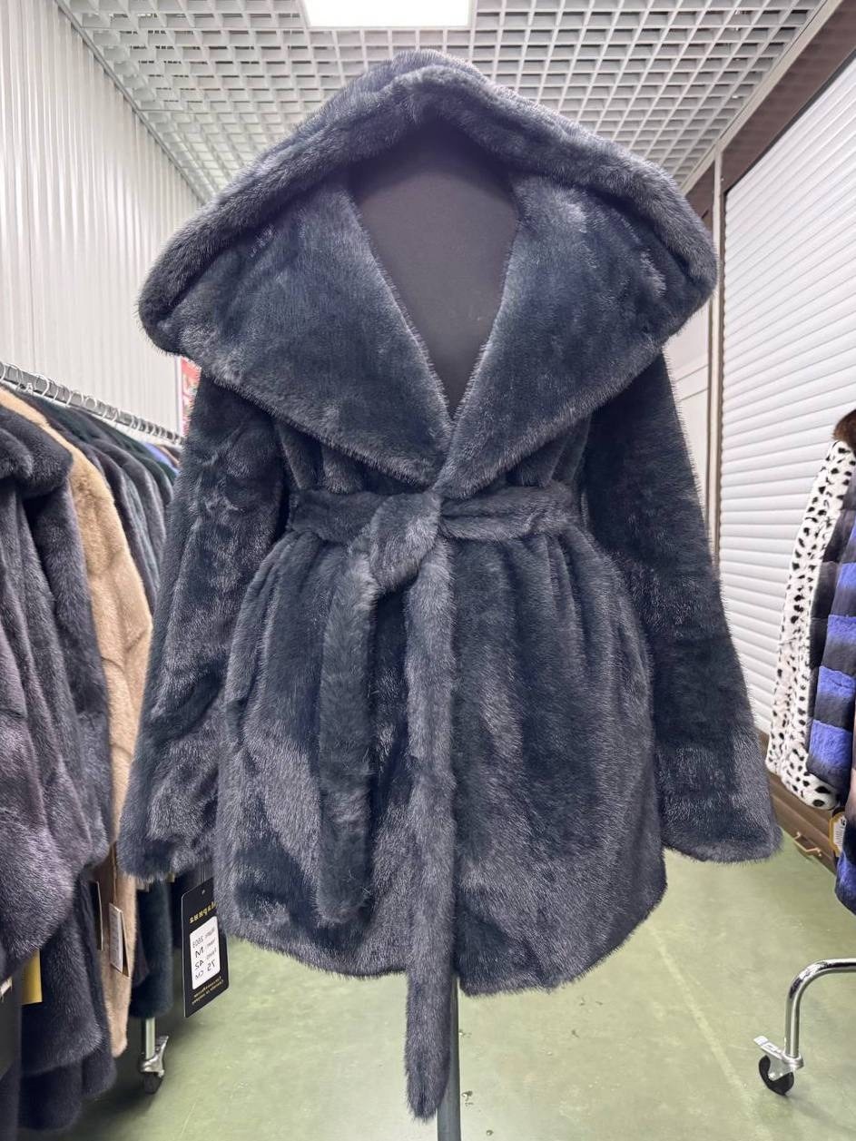 шубка из эко меха под норку с капюшоном,шуба эко мех под норка с капюшоном,женская шуба,шуба из натурального меха мутон-керли,шубка