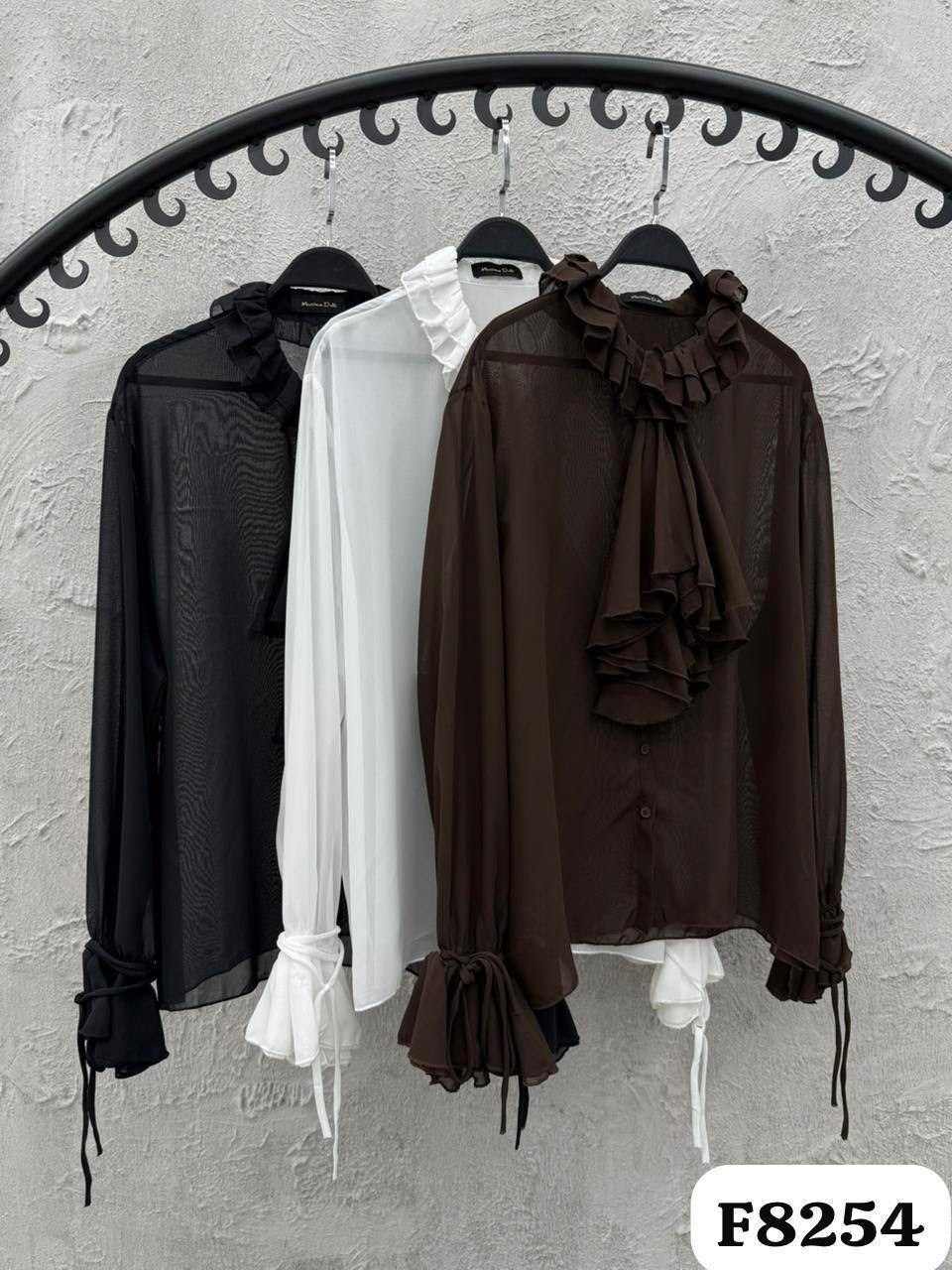 блузка с оборками,шифоновая блузка,блузка с воланами полупрозрачная open back,блузка женская,стильная блузка